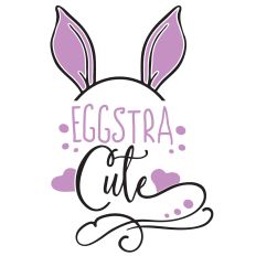 Easter Cute Bunny Ears - Eggstra Cute 