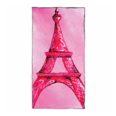 Eiffel Tower Panel - Watercolor and Ink Painting