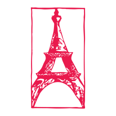 Eiffel Tower Silhouette Panel
