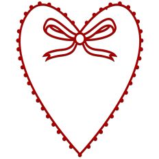 Elegant Ribbon Bow Heart
