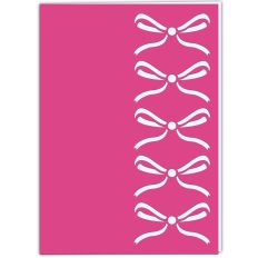 Elegant Ribbon Bow Lace Edged Greetings Card