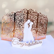 Elegant Pop-Up Wedding Card 3D SVG for Cutting Machines