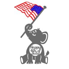 Elephant happy 4th of July