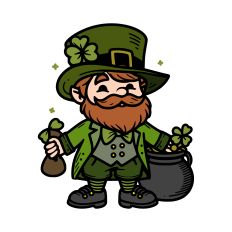 Create something cool with this awesome St. Patrick's Day Leprechaun design, perfect for DTF, printing, sublimation and many more techniques. Enjoy creating!