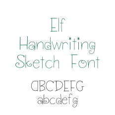 Elf Handwriting Font, Sketch Font