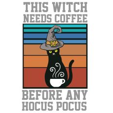 Cat Coffee Before Any Hocus Pocus