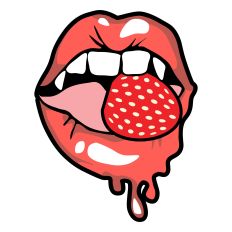 Devilish Vampire Lips - Strawberry