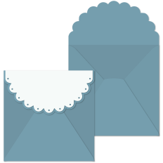 Env Scallop Round Flap 6x6