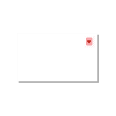Envelope with a Heart Stamp