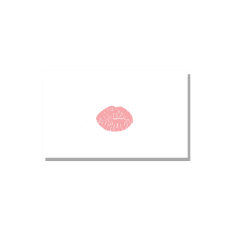 Envelope with Stitching and Pink Lips