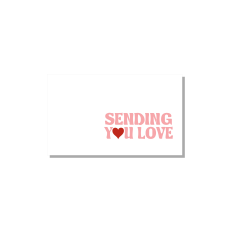 Envelope Front with SENDING YOU LOVE with a HEART