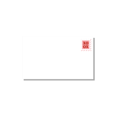 Envelope Front with XOXO in Red and Pink