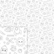 Coloring Box Colection - Printable Background