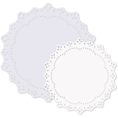Doily Tiny Hearts Eyelet Round