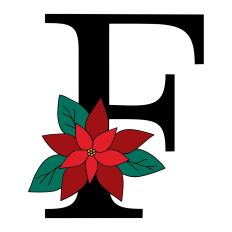 F Poinsettia Monogram