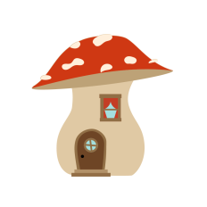 Fairy House Layered Design, Fairytale House, Mushroom House