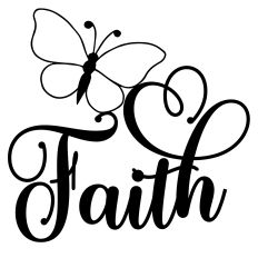 Faith Butterfly Word