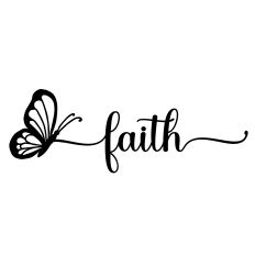 Faith Butterfly Word