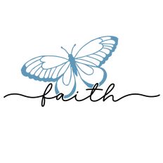 Faith Butterfly Word