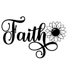 Faith Sunflower Word 