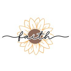 Faith Sunflower Word