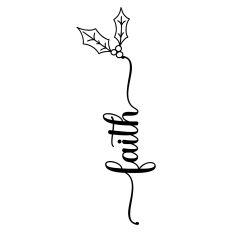 Faith Vertical Holly Word