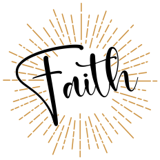 Faith Word Art Decal | Christian Iron-On SVG | Inspirational T-Shirt Design