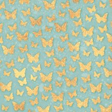 Sage and Gold Glitter Butterflies Background