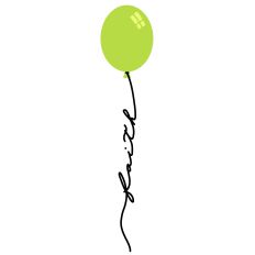FAITH STRING ON LIME GREEN BALLOON – RABEA BILZ