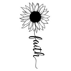 Faith Sunflower SVG Cut File