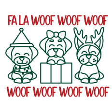 FaLa Woof Dog Christmas Cutfile