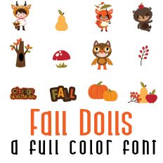 Fall Dolls Full Color Font