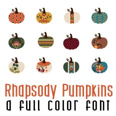 Rhapsody Pumpkins Full Color Font