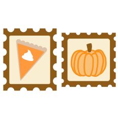 fall stamps - pumpkin pie and pumpkin
