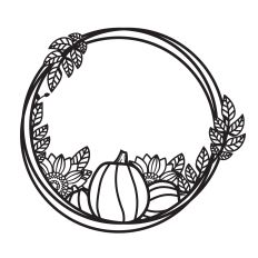 Fall frame with Pumpkins