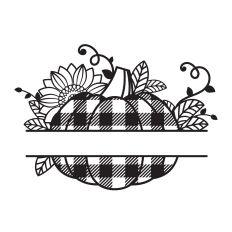 Buffalo Plaid Pumpkin Border