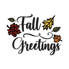 Fall Greetings with Fluttering Leaves