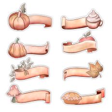 Autumn Season Banner Stickers 