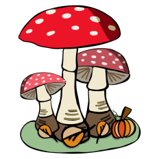 Fall Mushroom Sticker