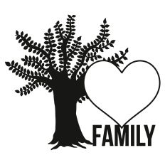 Family Tree Heart Frame