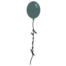 FAMILY STRING ON GREEN GREY BALLOON – RABEA BILZ