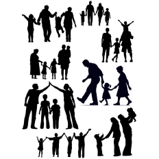 Family Silhouette Stickers