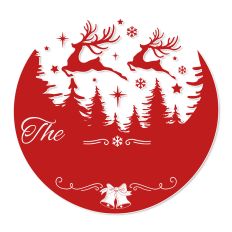 Round Christmas Family Name Sign SVG