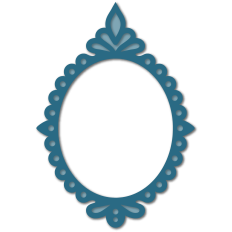 Frame Fancy Oval Scallop Edge