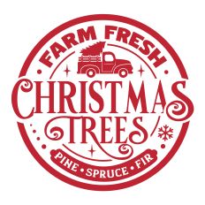 Farm Fresh Christmas Trees SVG Quote