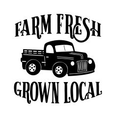 Farm fresh grow local vintage truck