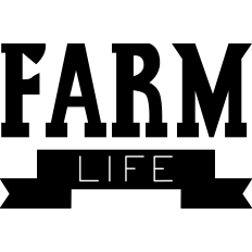 Farm Life Banner Silhouette