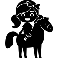 Horse Girl Silhouette