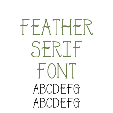Feather Serif Font, Playful Handwritten Font