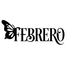 Febrero Butterfly Spanish Word February